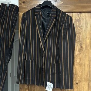 ASOS Black and Brown Striped Blazer and Pants